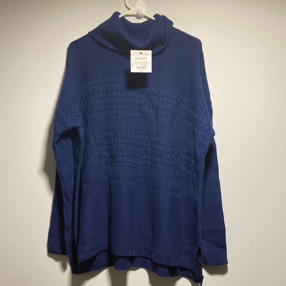 NWT Liz Claiborne Navy Sweater size Large